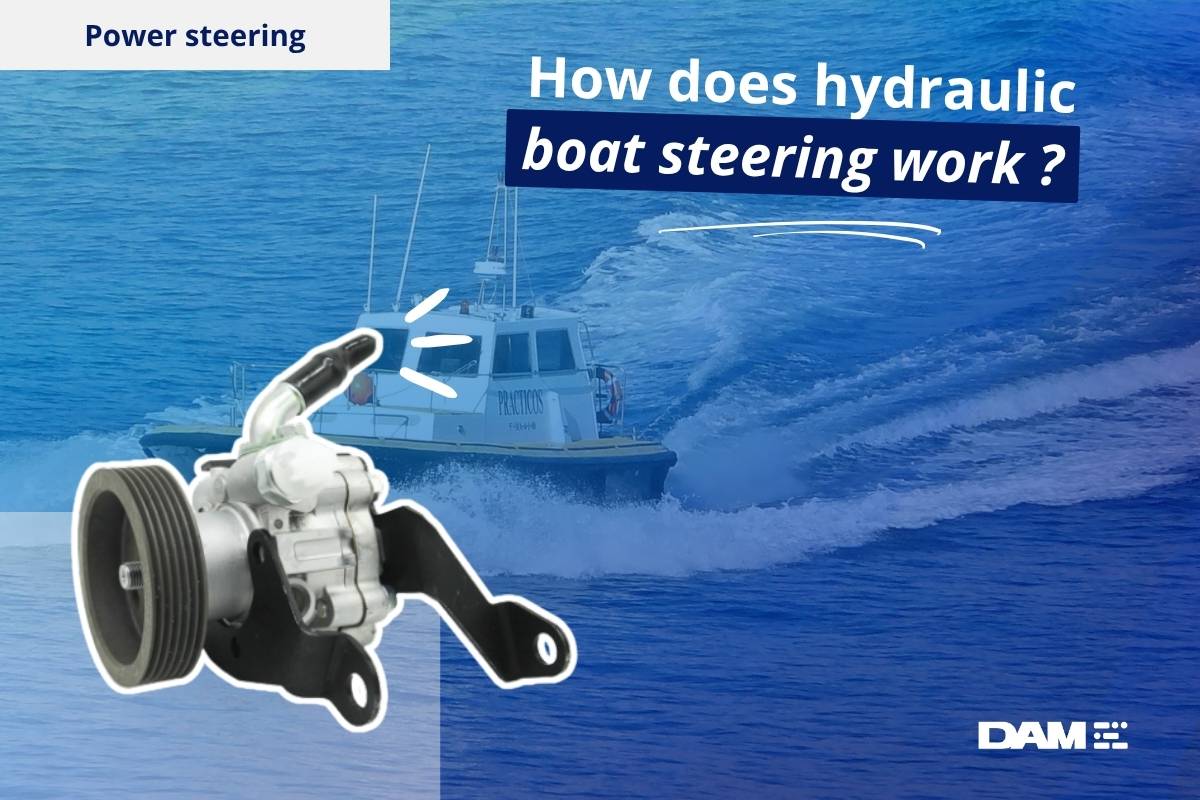 How does hydraulic boat steering work?